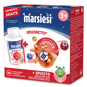 Marsieši® Imunactiv ar zemeņu garšu + SPINITO magnētiskā lode